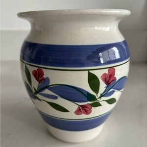 Beautiful Hand Painted Vase. Seller has matching sugar & creamer set